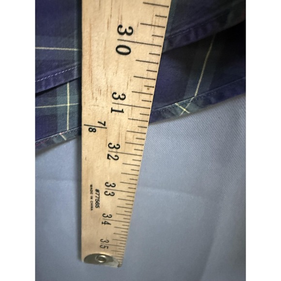 Ralph Lauren Dress Shirt Mens Medium Purple Green Plaid Classic Fit Pony Logo - Picture 6 of 7